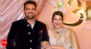 "Zaheer Khan and Sagarika Ghatge with their newborn baby boy, Fatehsinh Khan, marking a new chapter in their love story."