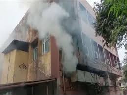 Smoke rising from Park Hyatt during SRH Hotel Fire Incident in Hyderabad