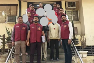Delhi Police PUBG drug bust evidence including seized heroin and mobile phones.